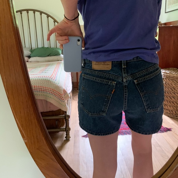 VINTAGE LEVI’S 941 Orange tab Denim Shorts - Picture 10 of 10